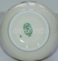 Kézzel festett pillangós mintájú jelzett Zsolnay porcelán vázácska /
Hand-painted chinaware vase, 12...