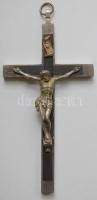 Fa-fém feszület / Wood-metal crucifix, 13x7cm