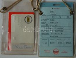 Sajtóbelépő az 1976-os montreali nyári olimpiai játékokra hozzá tartozó egészségbiztosítással /
Pres...