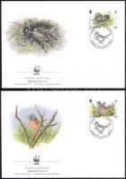 WWF Endangered animals set on 4 FDC WWF Védett állatok sor 4 FDC-n WWF Vom Aussterben auf Jersey bed...