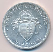 1938. 5P Ag "Szent István" T:2 ph.