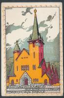 Kolozsvár-Felsőváros Calvinist church, designed by Károly Kós s: Szántó G.