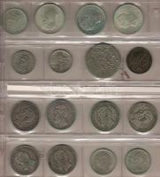 Pénzgyűjtemény egész világ, régi és új, benne ezüstök is T:2,3,4