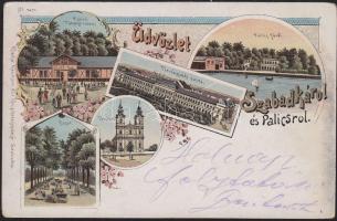 1898 Szabadka, Palicsfürdő litho