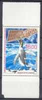 Pingvinkutatás ívszéli bélyeg üresmezővel, Penguin research margin stamp with empty-field, Pinguinforschung Marke mit Rand und leerem Feld