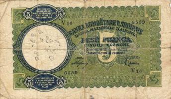 Albánia/ olasz megszállás 1939. 5Fr T:III/IV