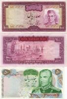 Irán 1971. 100R (2x), 50R T:II+