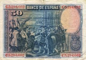 Spanyolország 1928. 50P T:II/III