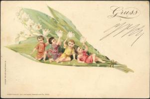 1899 Babies in the lily, litho