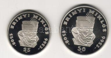1966. "Zrínyi" sor 25Ft + 50Ft ezüst T:PP Csak 11000db!