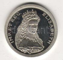 Ausztria "Erzsébet királynő" ezüst emlékérem 14,82g T:PP