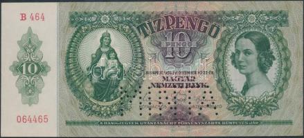 1936. 10P sorszámozott hamis "MINTA" perforációval T:II+