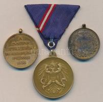 1914-1916. "Bronz Katonai Érdemérem kitüntetés szalag nélkül T:2 + 1938. "Felvidéki Emléké...