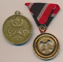 1957. Bányászati Szolgálati Érdemérem arany fokozata T:2 + Ausztria 1963. Katonai Szolgálati Érdemér...