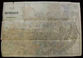 cca 1900 Koppenhága térképe. Berlin, Verlag v. Albert Goldschidt / Map of Copenhagen