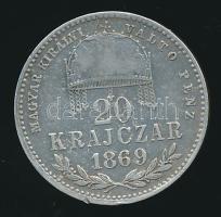 1869KB 20Kr "Magyar Királyi Váltó Pénz" Ag T:3