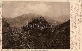 Pergine Valsugana, Suganertal; Burg Persen / Castel Pergine (small tear)