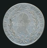Ausztria/magyar verdejel 1789G 20Kr Ag II.József T:3/3+