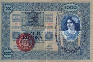 1902. 1000K piros "Magyarország" fny-sal T:II