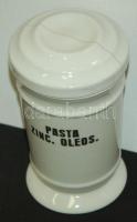 cca 1910 jelzett Zsolnay porcelán patikaedény javított sérüléssel /
Zsolnay chinaware apothecary jar...