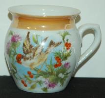 Madárral díszített porcelán bögre / Chinaware cup 9cm