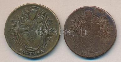 1763PH-KM Poltura M.Terézia T:3+ + 1763PH-KM Rézpoltura "Mária Terézia" rozettás T:3-