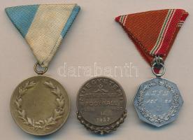 1928-29. "MKIB" nyolcszögletű díjérem szalaggal + 1937. Műegyetemi Athletikai Football Clu...