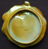 Jelzett Zsolnay eozin mázas porcelán tál kígyóval és rákkal / 
Zsolnay Chinaware jug with eozen cove...