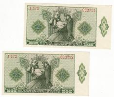 1940. 2P 2db, egymás utáni sorszámokkal! T:I