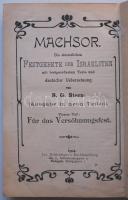 S. G. Stern: Machsor . Budapest 1906 Schlesinger J. sérült egészvászon kötésben