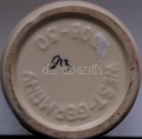 NSZK kézzel festett kerámia váza afrikai motívumokkal, hibátlan állapotban /
West German hand-painte...