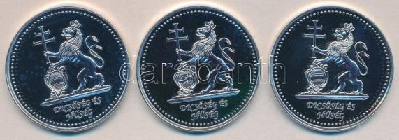2009. "Királyi Párok" 3db ezüstözött réz nikkel emlékérem eredeti dísztokban (d=38,61mm) &...