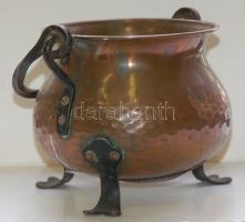 Kis, talpas réz üst / Copper cauldron 12cm, d: 12cm