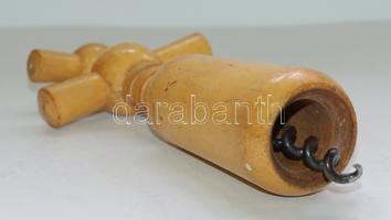 Régi fa dugóhúzó 17cm