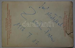 1956 Zenthe Ferenc színész saját kézzel aláírt fotólapja (szakadt)