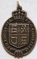 Régi ezüst (Ag/800) medál "Pro Virginiae Pro Consilio" felirattal 9,08g / vintage silver Ag(800) medallion with inscription: "Pro Virginiae Pro Consilio" 9,08g
