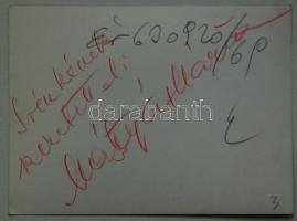 Mátyás Mária szoprán dedikált fotója 9x12cm