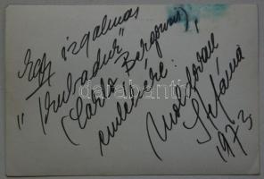 Moldován Stefánia operaénekesnő saját kézzel aláírt fotója 9x13cm