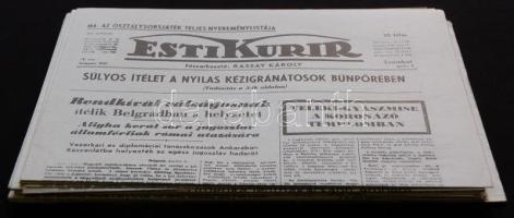 23db klf háborús újság az 1940-42-es évekből, közte Pesti Újság, Magyarság, Pesti Kurír, stb.