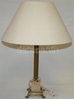 Réz art deco asztali lámpa réz állvánnyal alabástrom díszítéssel / Art deco brass table lamp 60cm