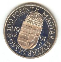 1991. 100Ft "II.János Pál pápa látogatása" T:PP