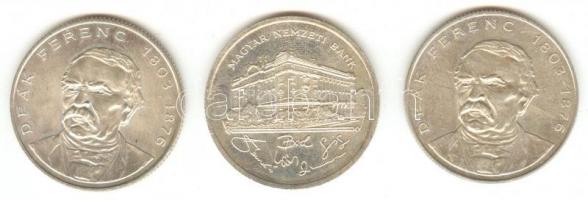 1992-94. 200Ft Ag "MNB" és "Deák" (3x) T:1-,2
