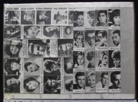 Münnich Ferenc miniszterelnök fotója + 36 db színészeket ábrázoló fotó 9 db könyvjelzőn + 18db nagym...