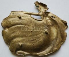 Szecessziós réz tálka 17x13cm