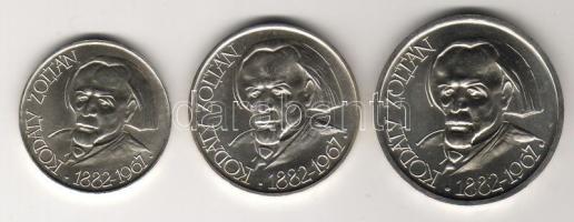 1967. "Kodály" sor 25,50,100Ft ezüst T:BU