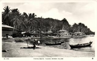 Tanjong Bungah village, fishing boats