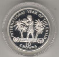 Turks&Caicos szigetek 1982. "Gyermekév" 10Cr ezüst T:PP
