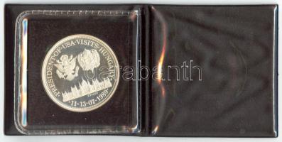 Bognár György (1944-) 1989. "George Bush látogatása Magyarországon" Ag(999) emlékérem 31,3...