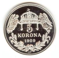 DN. "Királyi koronák/1909 5K - I.Károly" Ag emlékérem (20g) T:PP Csak 2000db!