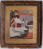 Nagy művészeti tétel: olajképek, pasztell, goblein keretekkel